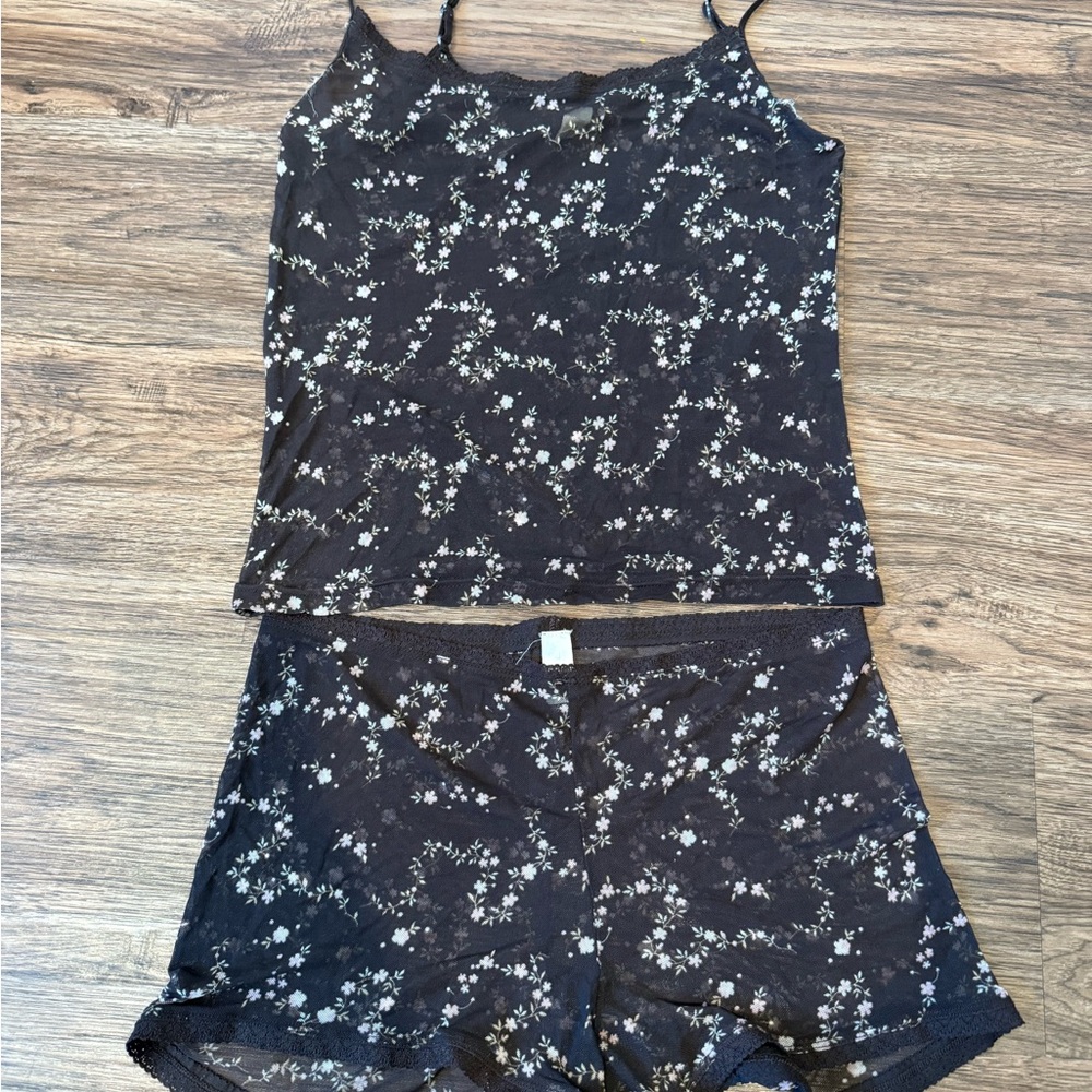 Floral Brown Sleepwear Set